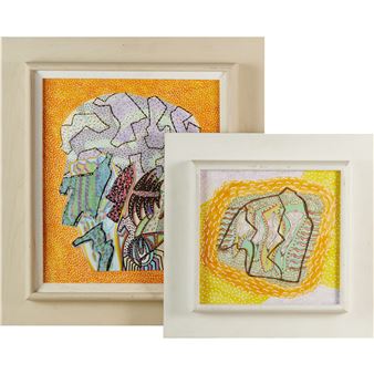 Raffaele D'Onofrio, (2) mixed media on paper - Raffaele D'Onofrio