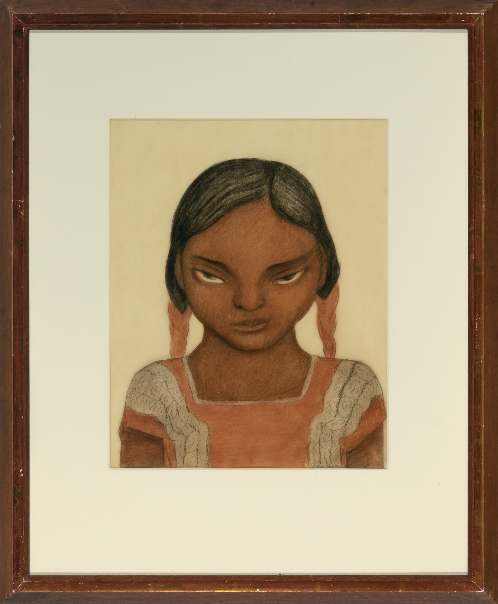 Diego Rivera Portrait of a Girl in Orange MutualArt