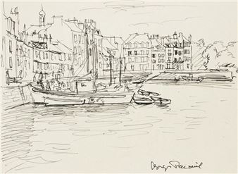 Set of fourteen drawings of the island of Yeu and Belle-Ile, circa 1950 - Georges Pacouil