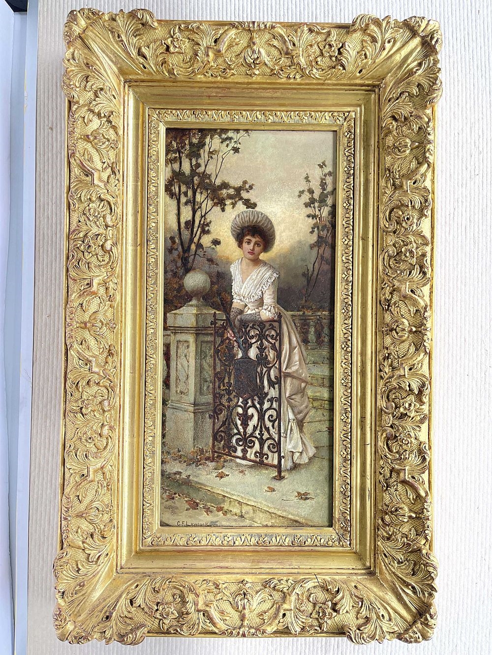 Artwork by Charles Frederick Lowcock, Autumn Leaves, Made of oil on panel