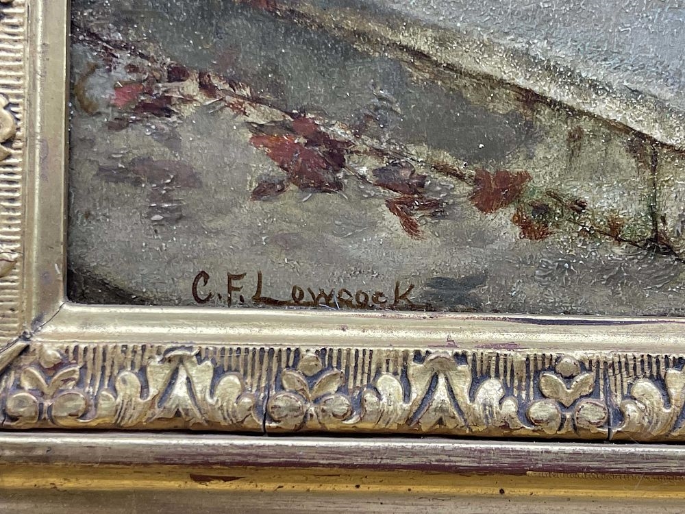 Artwork by Charles Frederick Lowcock, Autumn Leaves, Made of oil on panel