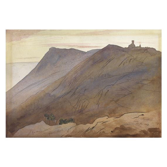 TURKISH LANDSCAPE by Edward Lear, 31 Dec 1864