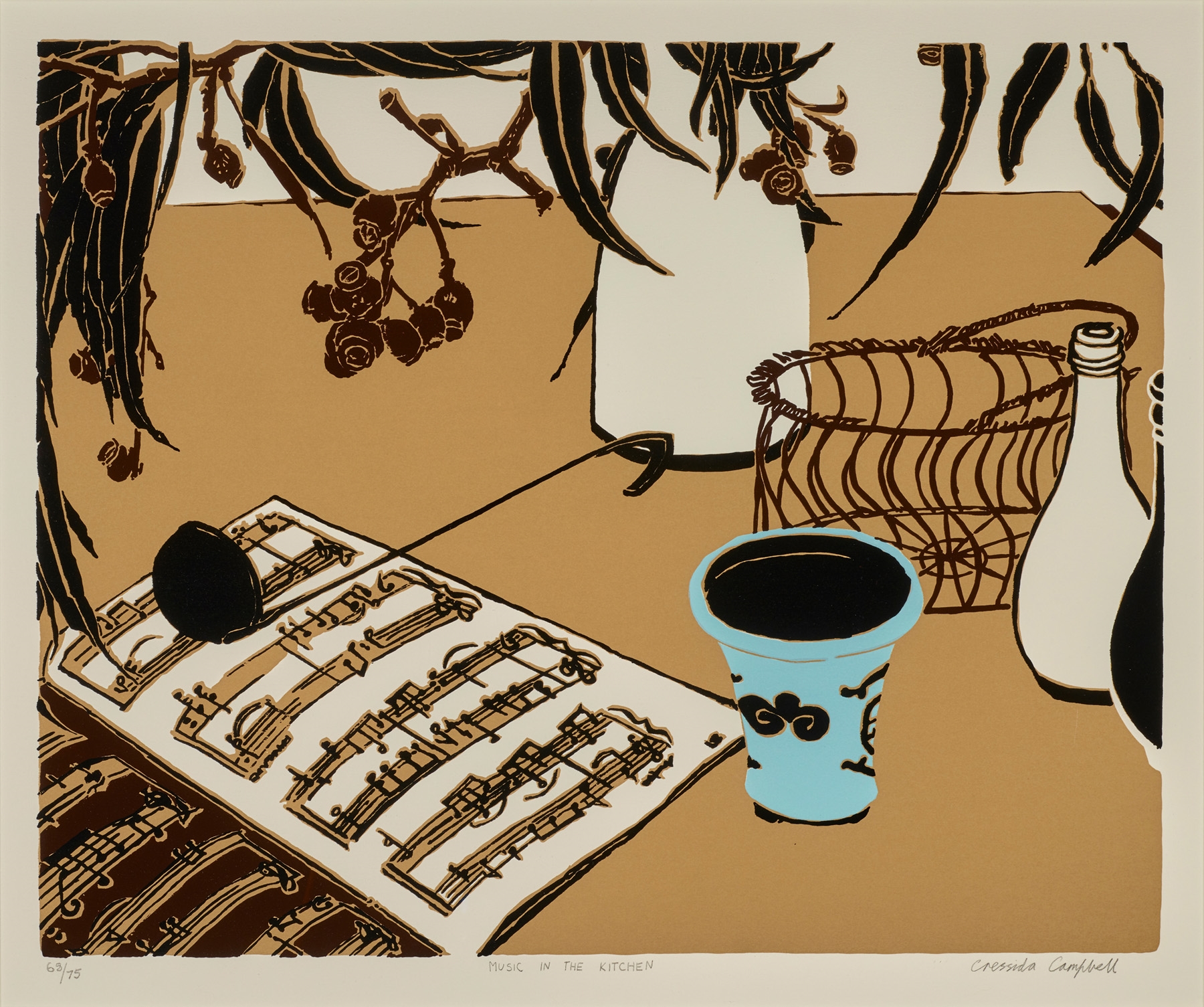 Cressida Campbell | Music in the Kitchen (1994) | MutualArt