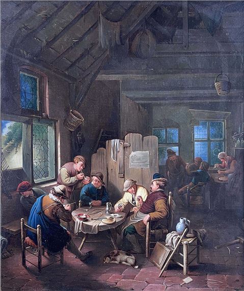 Adriaen Van Ostade | Peasants in a tavern interior | MutualArt
