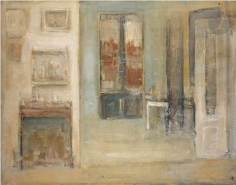 Interior with the White Chair - Albert Hadjiganev