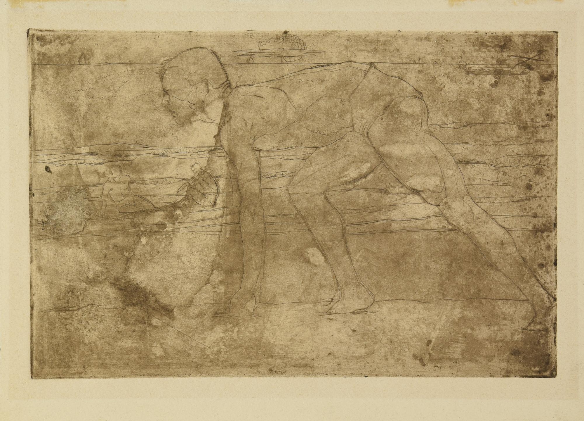 Artwork by Umberto Boccioni, L'ATLETA, Made of drypoint