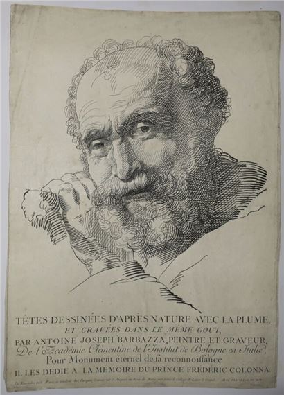 Barbazza Antonio Giuseppe | Heads drawn after nature with pen (1765 ...