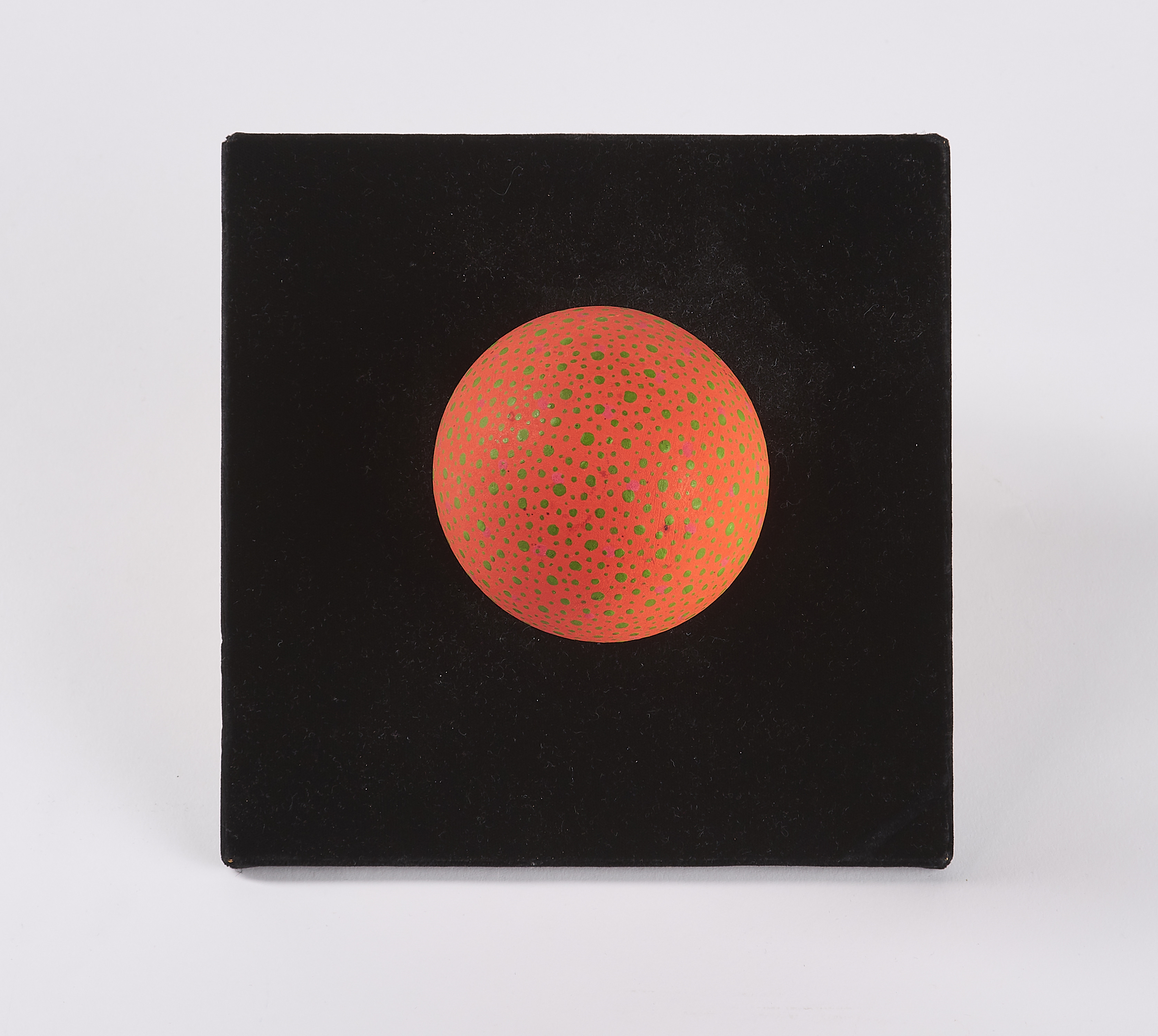 Artwork by Kuno Gonschior, Untitled., Made of Painted wooden ball and velvet