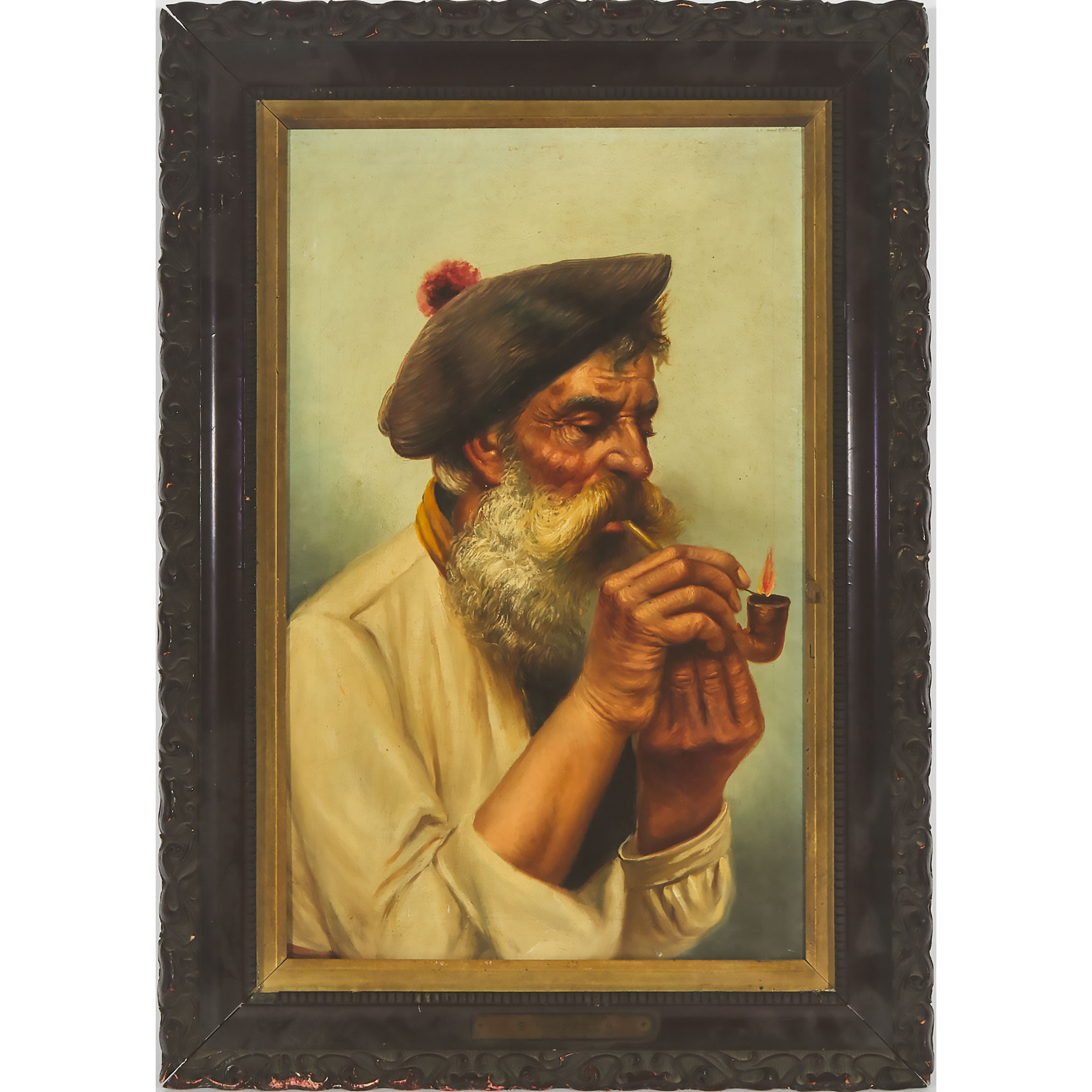 Salvatore Maresca | MAN SMOKING A PIPE; MAN LIGHTING A PIPE | MutualArt