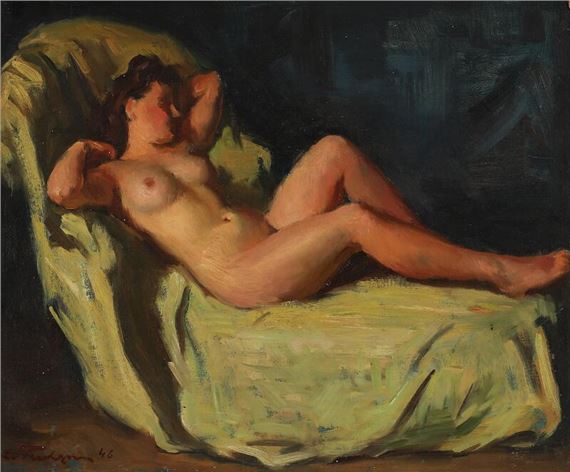 Reclining model by Léonid Frechkop, 1946