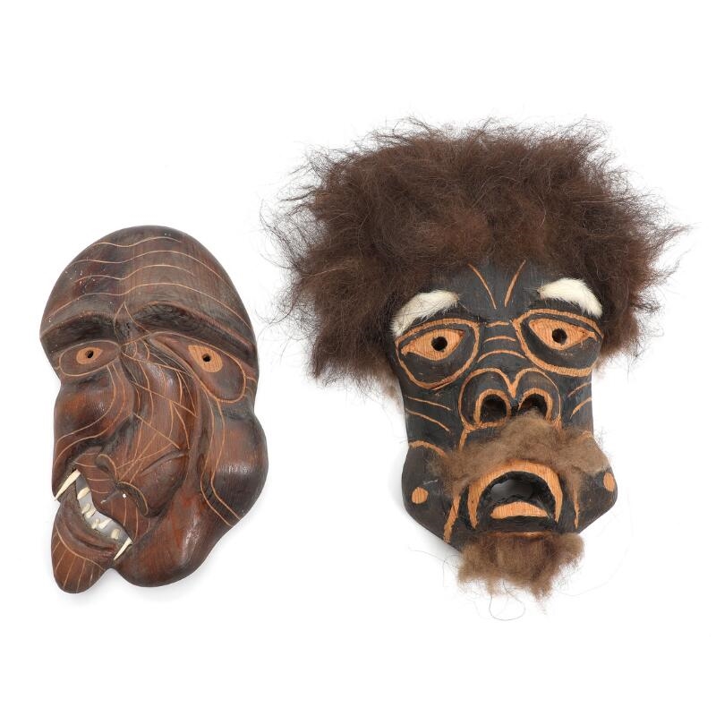 Jokum Edvard Jacob Sikemsen | Two 20th century carved and dark coloured ...