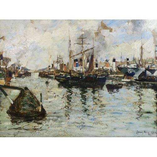 BUSY SHIPPING ON THE CLYDE by James Kay