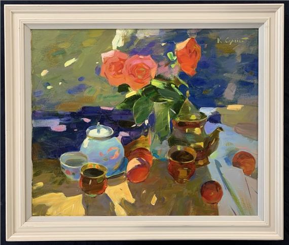 Sergey Kovalenko | still life with flowers and fruit | MutualArt