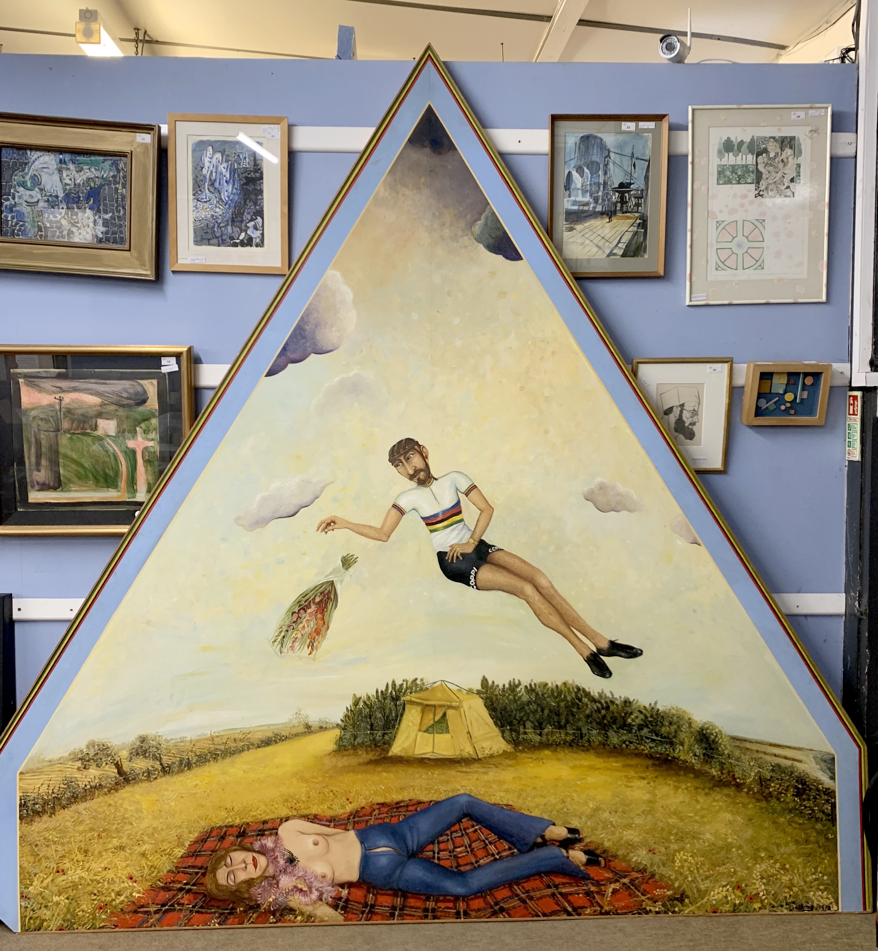 Artwork by Anthony Green, "Love Rug", Made of oil on board