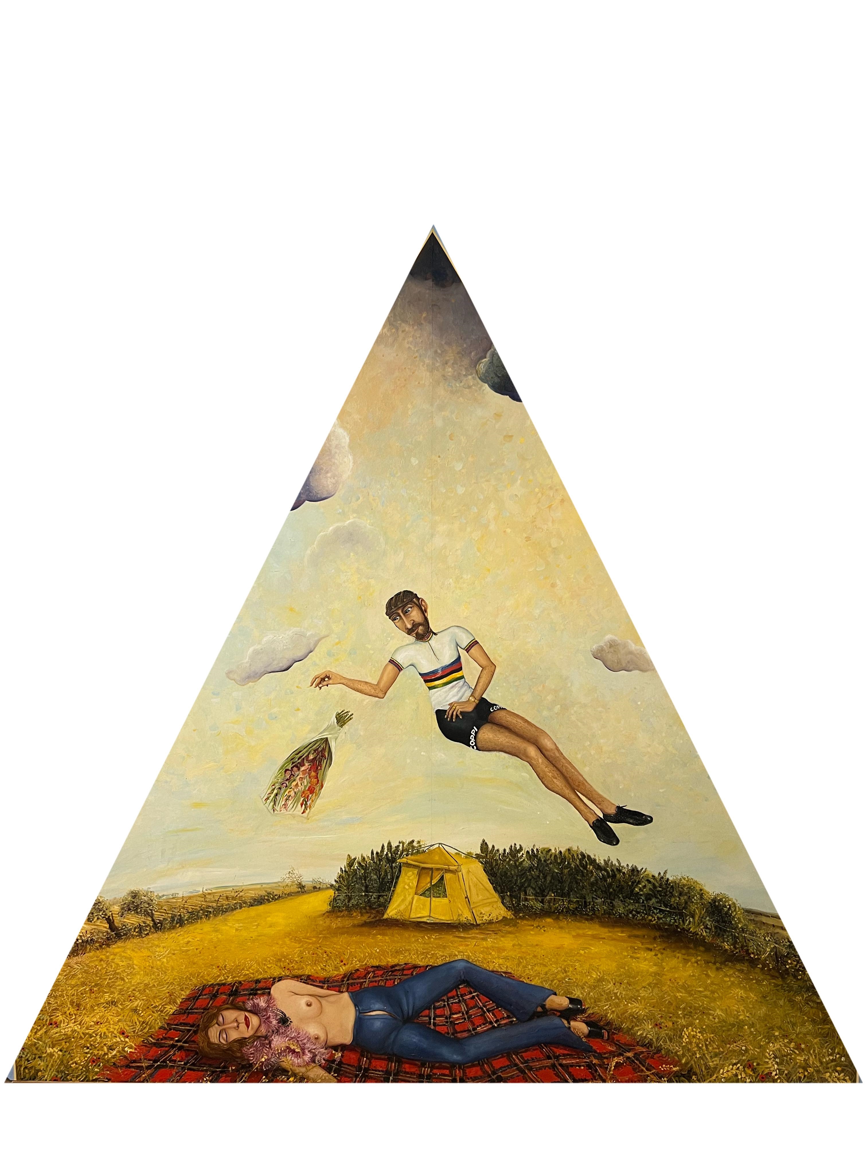Artwork by Anthony Green, "Love Rug", Made of oil on board