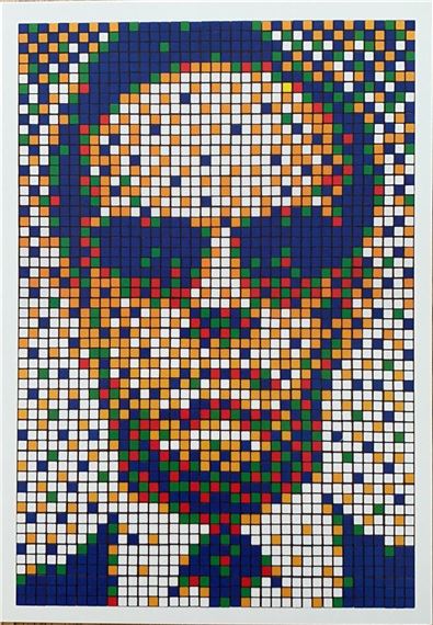 Space Invader | Rubik Matrix Agent, Rubikcubist Postcard (2022) | MutualArt