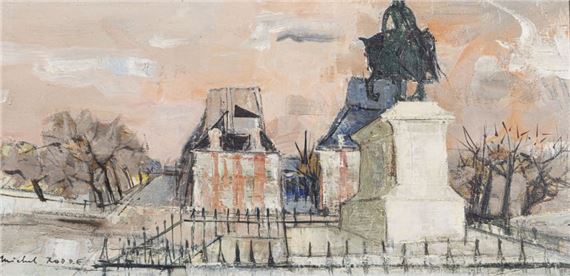 The place of the Pont-Neuf (equestrian statue of Henri IV) by Michel Rodde