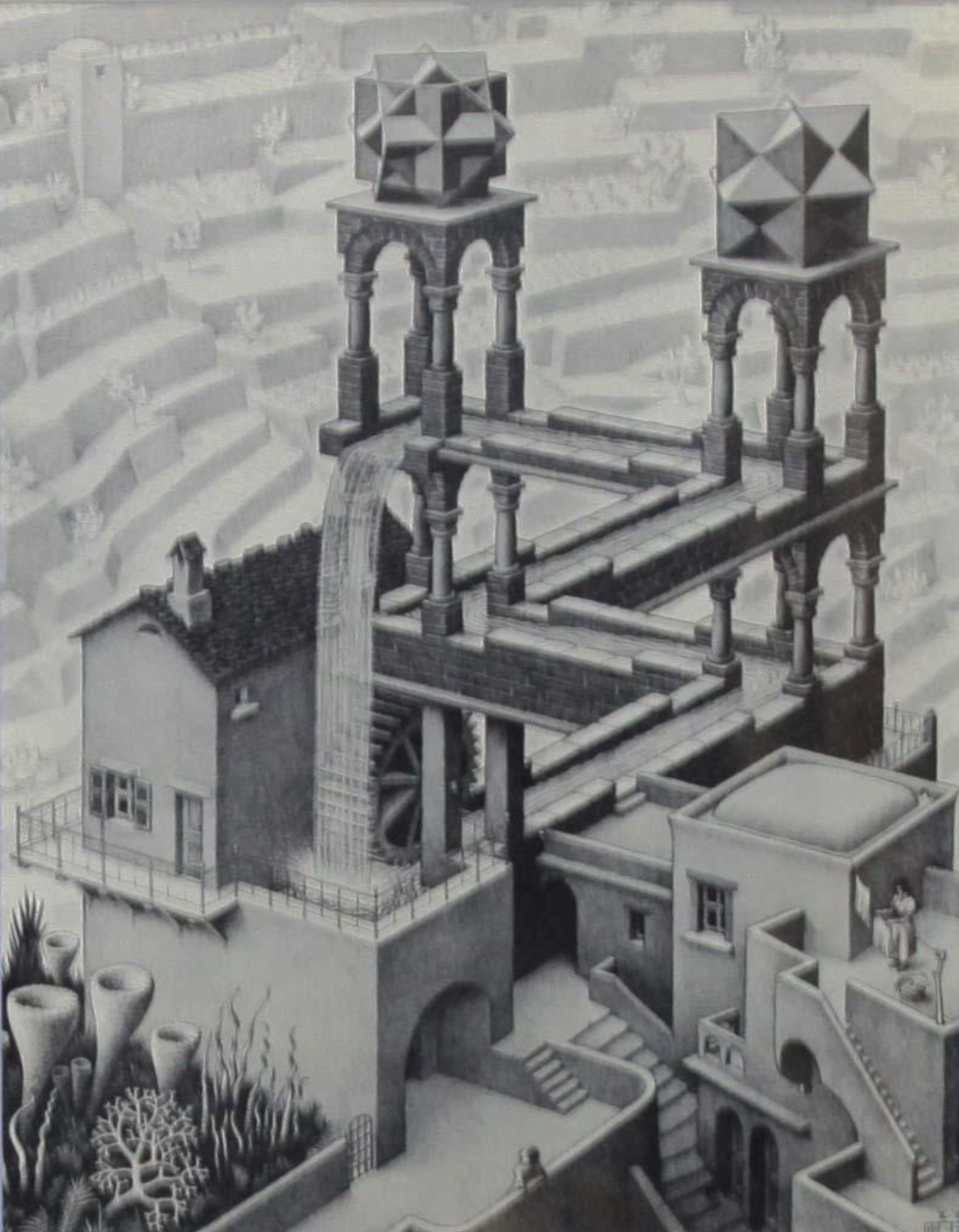 Cascade by Maurits Cornelis Escher