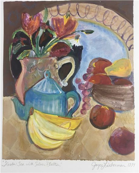 Fiesta: Tea With Silver Platter by Joyce Lieberman