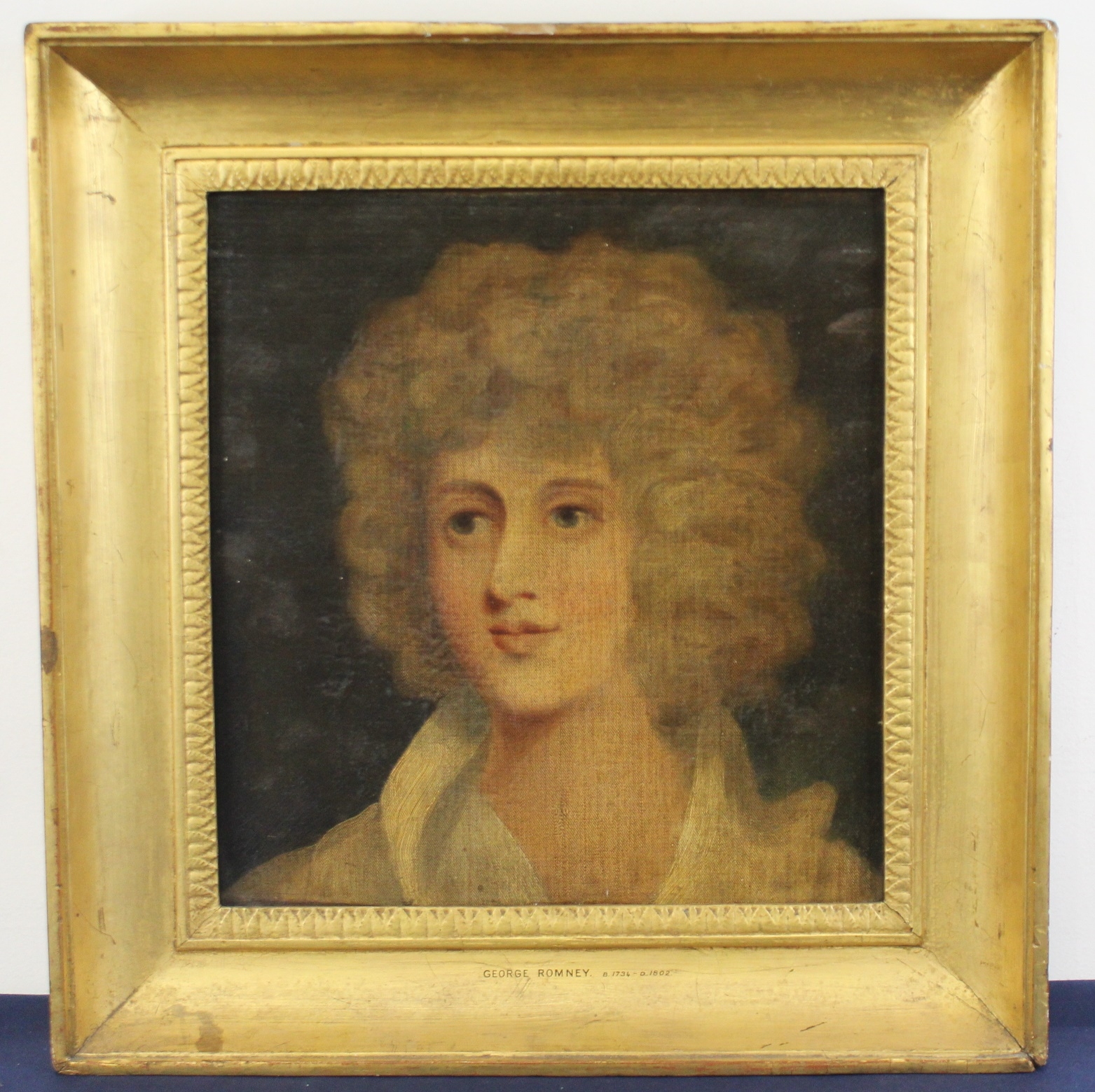 George Romney | Head and shoulders portrait of a young woman | MutualArt