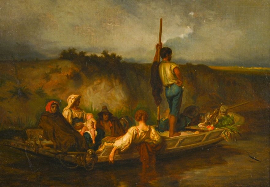 Artwork by Victor De Grandchamp, The Malaria (after Ernest HEBERT), Made of Oil on canvas