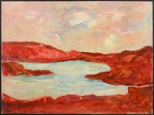 Landscape with Lake by Lucio Bulgarelli, 1959