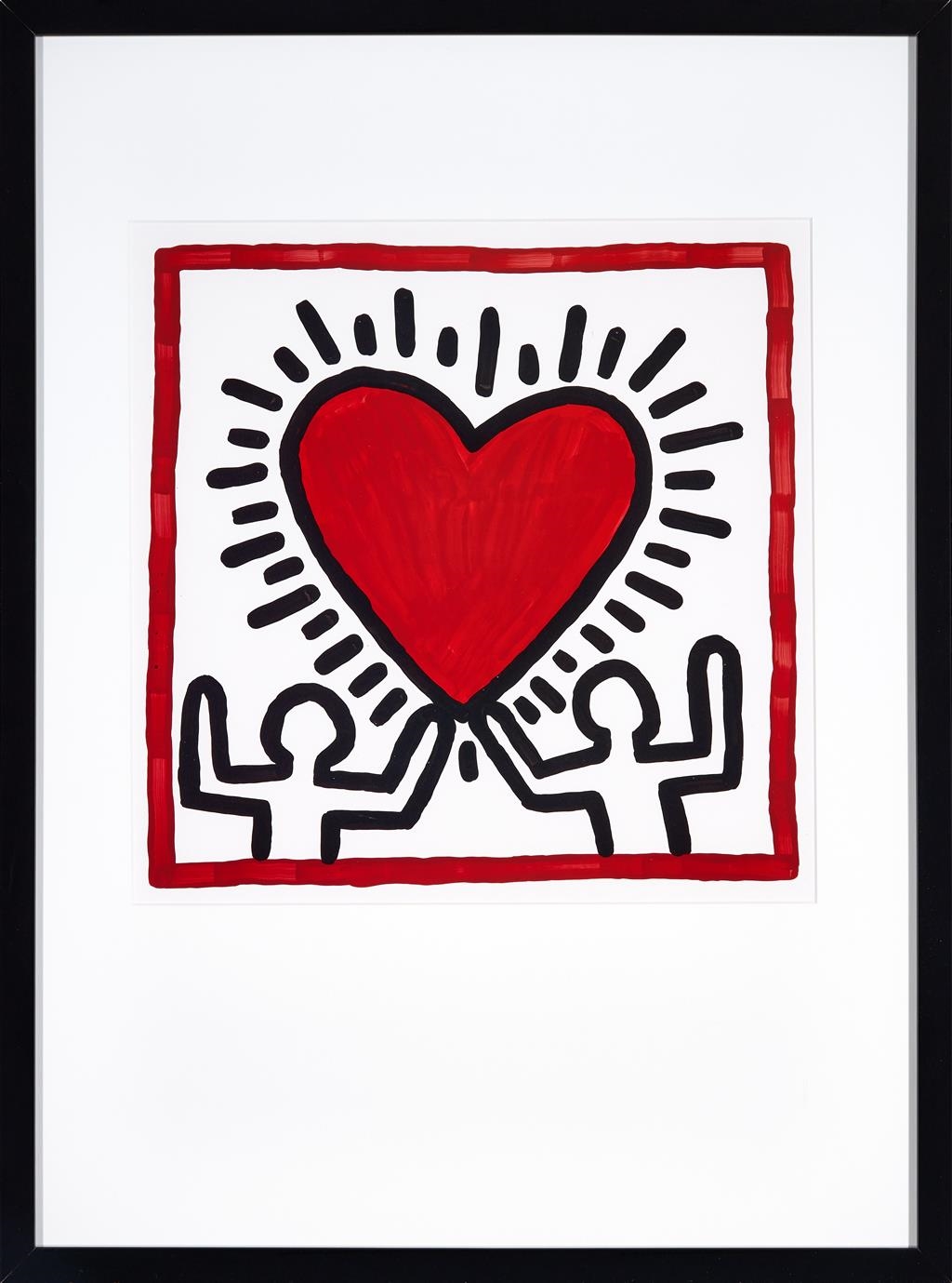 Artwork by Keith Haring, Untitled (Heart), Made of print