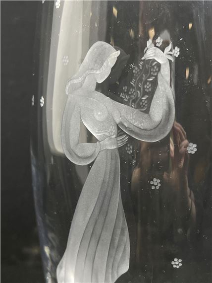 Unknown | ORREFORS Palmquist Palmqvist Art Glass Vase 1946. Etched ...
