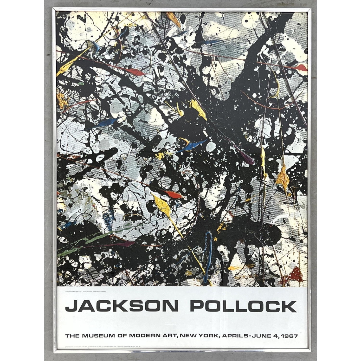 Pollock Jackson JACKSON POLLOCK Original exhibition poster 1967. The Museum of Modern (1967