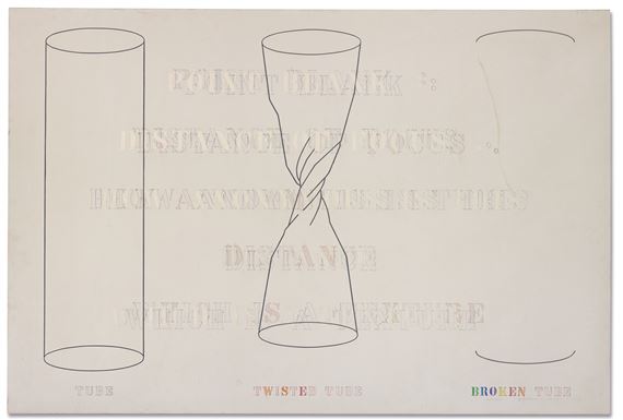 Untitled (Tube Twisted Tube Broken tube) by Shusaku Arakawa, Painted in 1977-1978