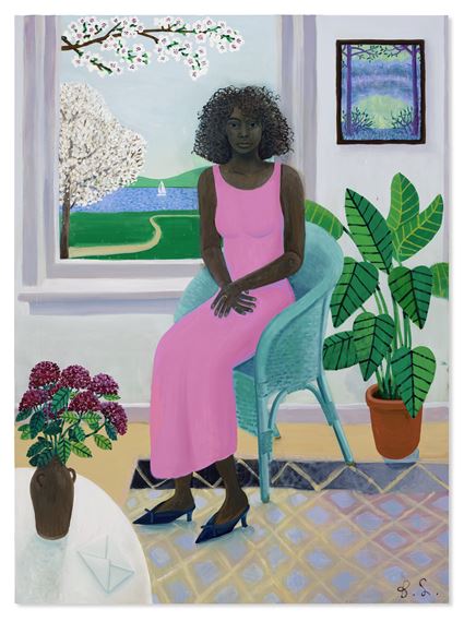 Girl with a Letter by Ben Sledsens, 2020, Painted in 2020