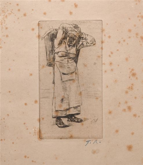 Félicien Rops | The fish carrier | MutualArt