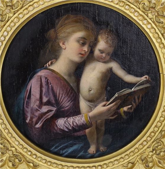 Mother and child reading a book - Guglielmo Bilancioni