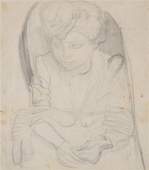 PORTRAIT OF A SEATED GIRL by Robert Colquhoun, 1945