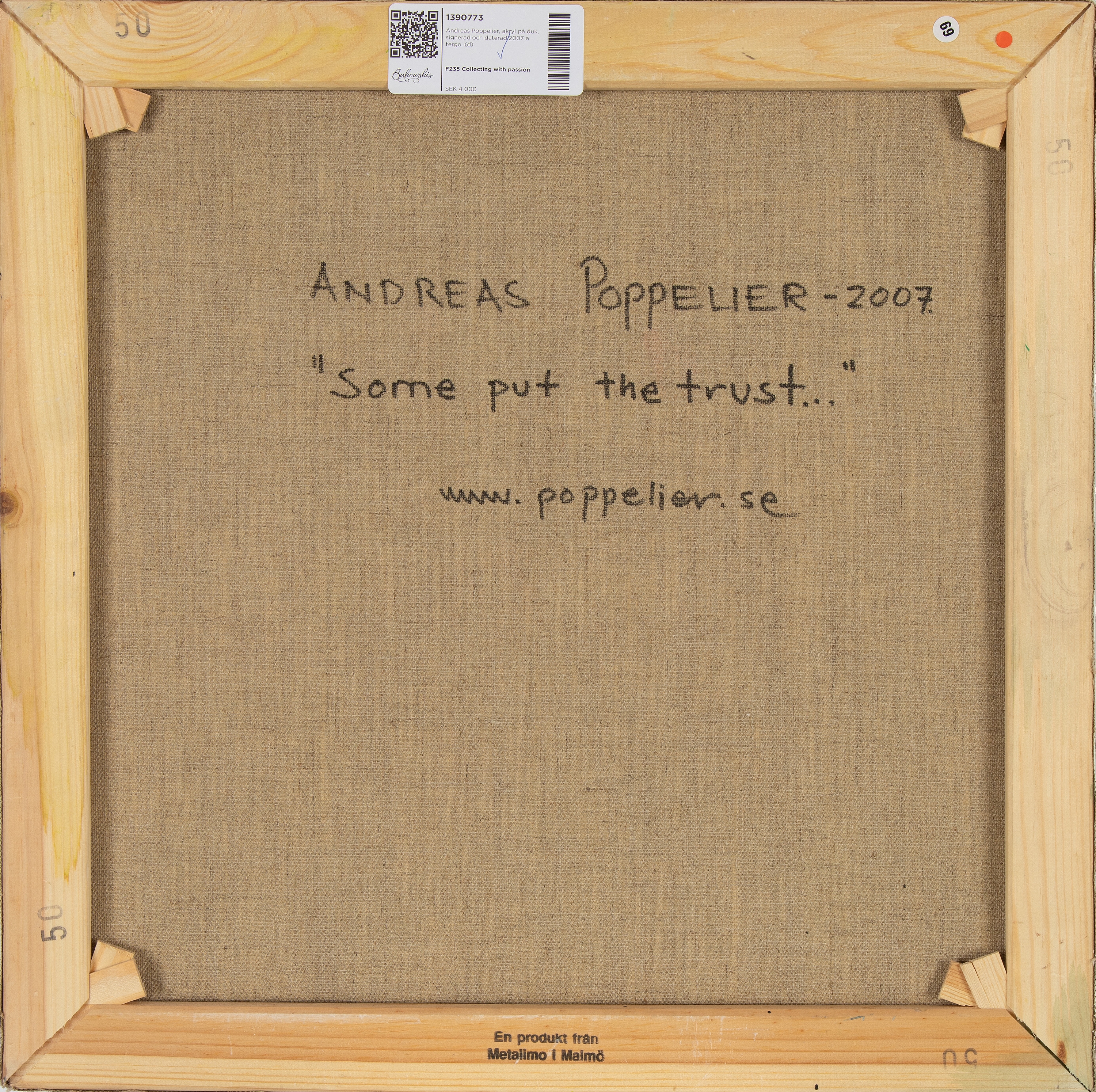 Artwork by Andreas Poppelier, Some put the trust.., Made of acrylic on canvas