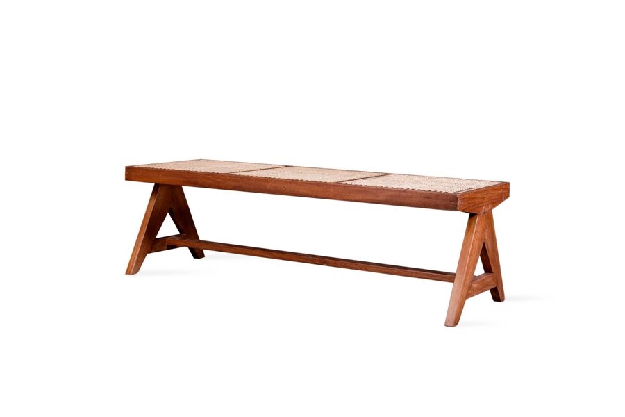 Artwork by Pierre Jeanneret, bench, Made of Teak