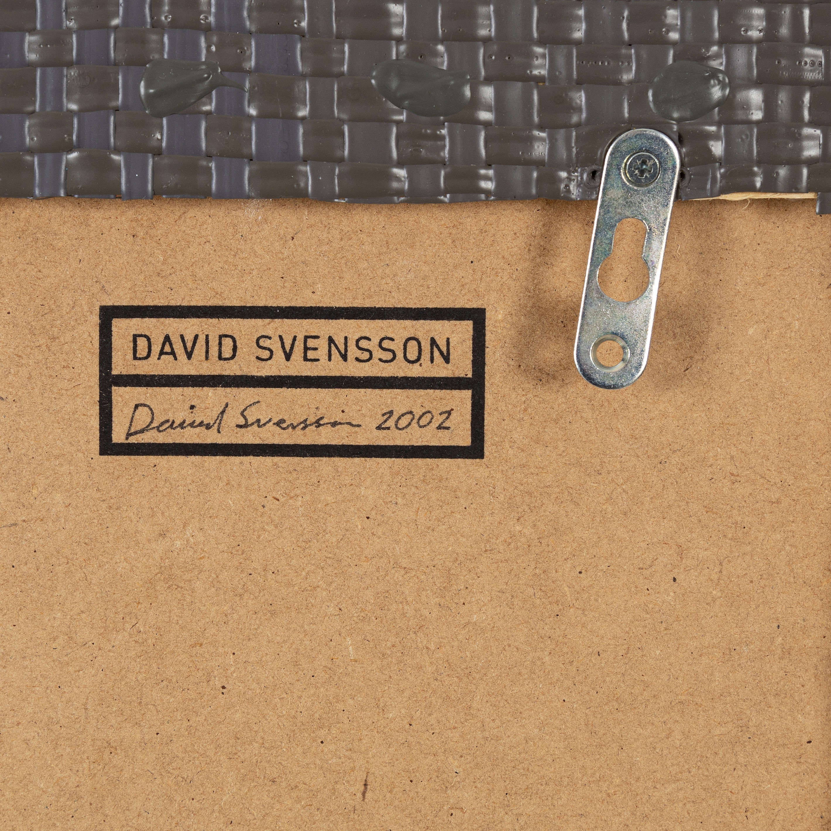 Artwork by David Svensson, Untitled, Made of acrylic on woven plastic on panel