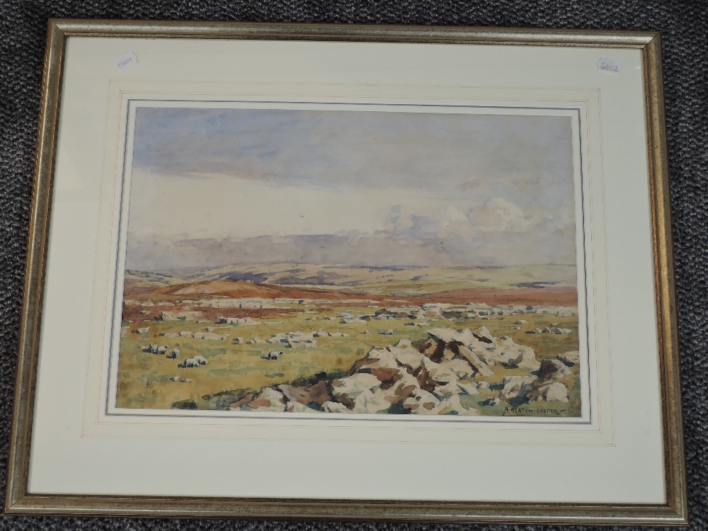 Artwork by Alfred Heaton Cooper, On Shap Fell, Made of watercolour