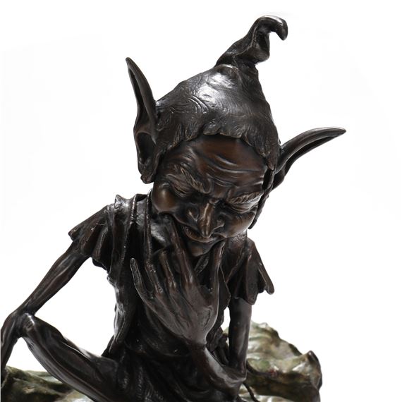 Julian Jeffrey | Pod Bronze Hoblin Garden Sculpture | MutualArt
