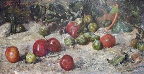 Groene en rode pruimen by Jan C. Neervoort