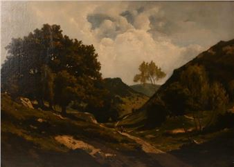 Personnages dans la vallée - Emile Faure-Beaulieu