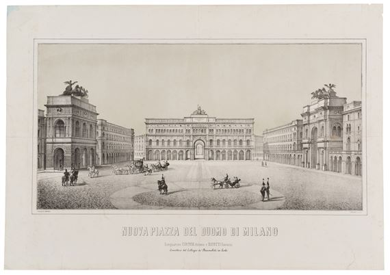 Nuova Piazza del Duomo di Milano,  Milano, [c. 1870] - Antonio Cortese
