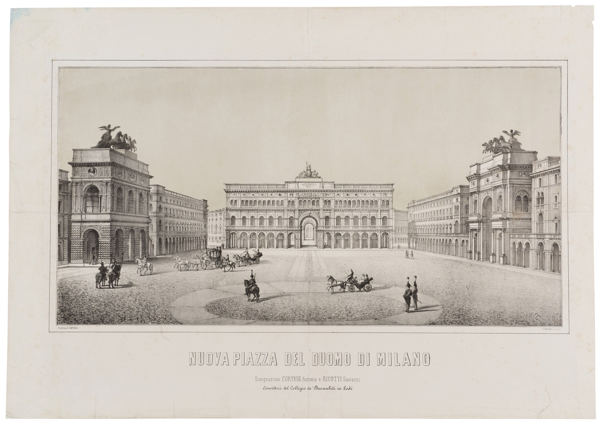 Antonio Cortese | Nuova Piazza del Duomo di Milano, Milano, [c. 1870 ...