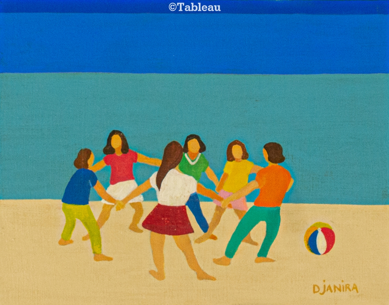Djanira da Mota e Silva | Meninas brincando de roda | MutualArt