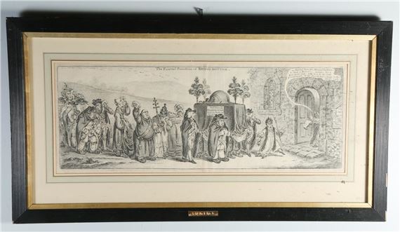 The Funeral Procession of Lord Broad-Bottom by James Gillray