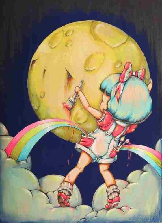 Paint The Moon Rainbow Pockets by Pinkytoast, 2013