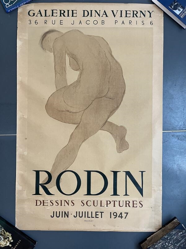 Auguste Rodin | Exhibition poster (1947) | MutualArt