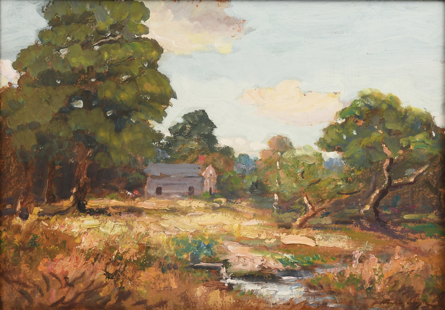 Archie Palmer Wigle | Country Landscape with Cottage | MutualArt