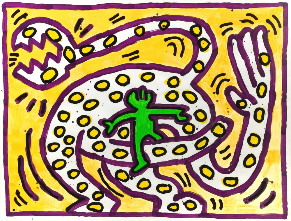 Artwork by Keith Haring, Untitled, Made of Acrylic on paper