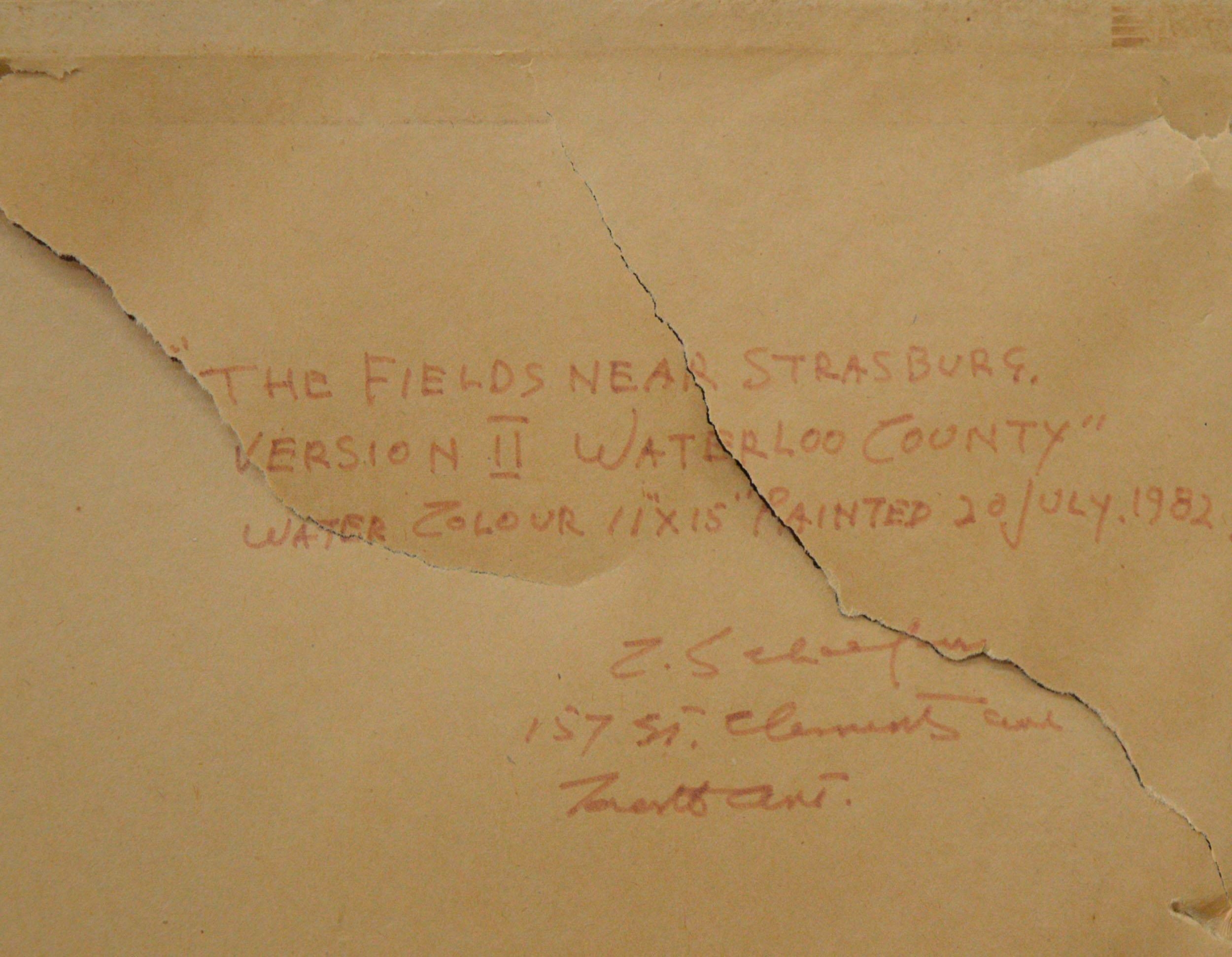 Carl Schaefer | The Fields near Strasburg Version II Waterloo County ...